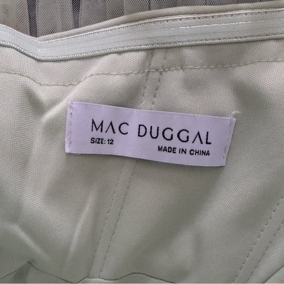 Mac Duggal Strapless Light Green Tulle Dress - Picture 4 of 5